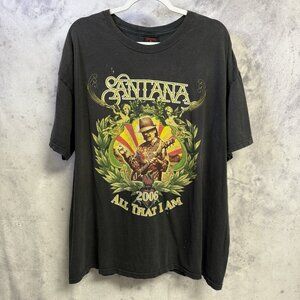 Santana Tour T Shirt Mens XXL 25x28.5 Black 2006 Concert